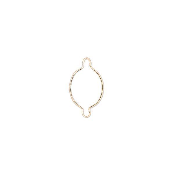 Link, Wrap-Tite®, 14Kt gold, 10x8mm oval setting. Sold individually. image number 0
