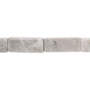Riverstone / grey marble / cream marble 1pkg1, square tube bead 15 inch 18x7mm-19x7mm