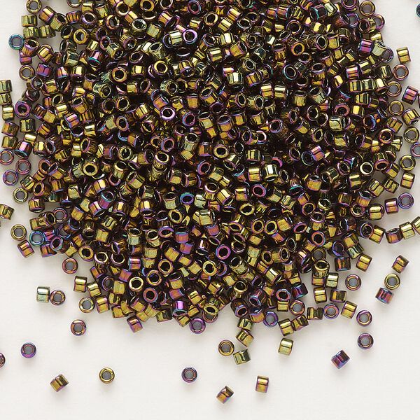 Seed bead, Delica®, glass, pkg/250g, #11 round, opaque metallic iris bronze (DB-0023). image number 0