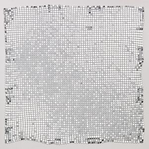Sequin sheet, aluminum, silver, 8-inch single-sided square with 3mm sequins, 1.5mm thick. Sold individually.