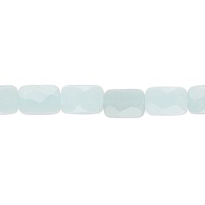 Amazonite 1pkg1, faceted rectangle bead natural 15.5-16 inch 9x6mm