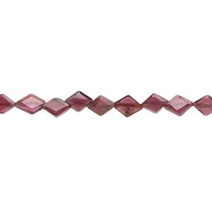 Garnet 1pkg1, hand-cut faceted diamond bead 15.5-16 inch 5x4mm-8x5mm