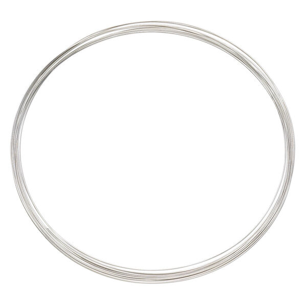 Wire, stainless steel, half-hard, round, 28 gauge. Sold per pkg of 12 feet. image number 0