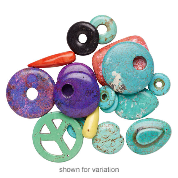 Magnesite 1pkg1, mixed shape drop 1/2 lb mix 20mm-54x33mm image number 1