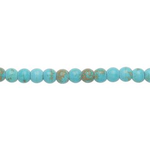 Magnesite 1pkg1, round bead 15 inch 4mm