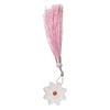 Light rose quartz / garnet 1pkg1, top-drilled hand-cut 1sided carved flower bead natural, 22mm image number 2
