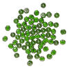 Bead, Czech glass 1pkg60, emerald green and metallic emerald green, 6mm round cathedral. image number 1