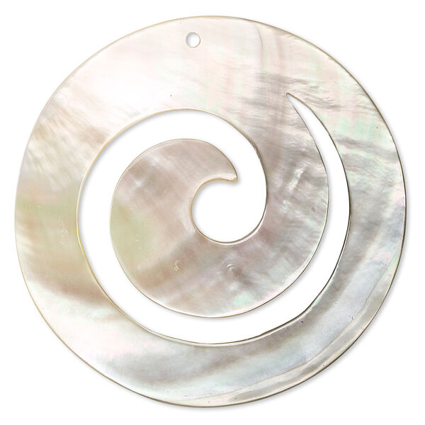 Focal, black lip shell (natural), 50mm spiral. Sold individually. image number 0