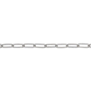 Chain 1pkg1 paperclip, 2.6mm, stainless steel 50 foot unfinished
