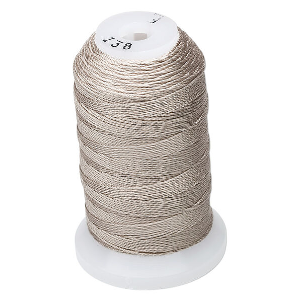 Thread, Purely Silk™, 3-ply, grey, size F. Sold per 140-yard spool. image number 0