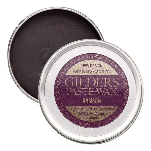 Wax paste, Gilders Paste®, pkg/1-ounce tin, damson. image number 0