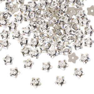 Bead 720pk crystal foil back, Swarovski® 5mm star flower 3754