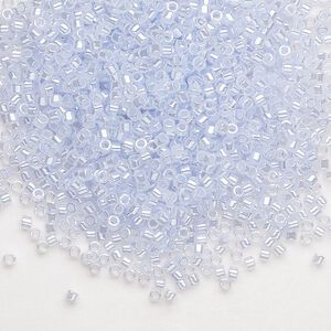 Seed bead, Delica®, glass, pkg/250g, #11 round, opaque inside dyed color luster sky blue (DB-0257).
