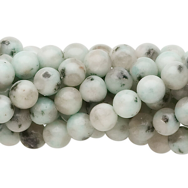 Bead, sesame jasper (natural), 6mm round, C grade, Mohs hardness 6-1/2 to 7. Sold per pkg of (10) 15-1/2" to 16" strands. image number 0