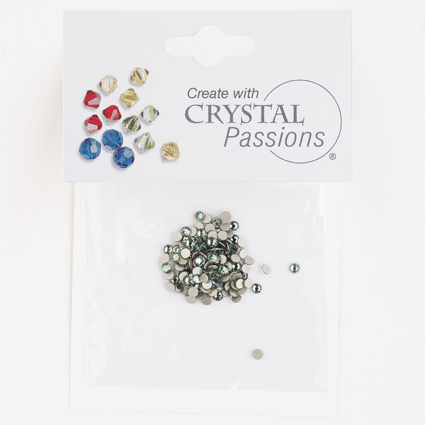 Flat back 1pkg144 erinite foil back, Crystal Passions&reg; rhinestone 2.1-2.3mm rose round SS7 2058 image number 0