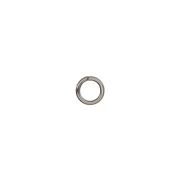 Jump ring open 1pkg50 stainless steel, 7mm round 5.1mm inside diameter, 18 gauge image number 0