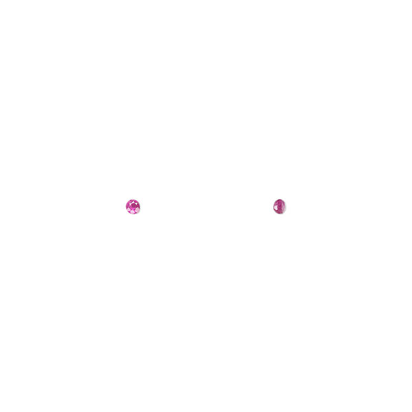 Gem, ruby (heated), 1.5mm faceted round, A grade, Mohs hardness 9. Sold per pkg of 2. image number 0
