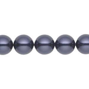 Pearl 25pk dark purple, Crystal Passions® 10mm round 5810