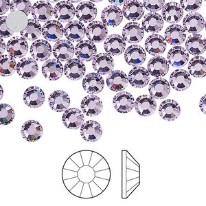 Flat back 1440pk violet foil back, Preciosa Viva 12® Czech crystal rhinestone 4.6-4.8mm chaton rose round SS20