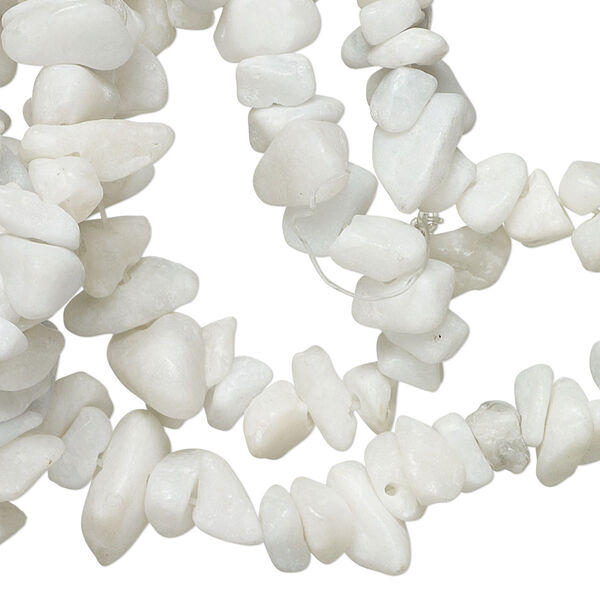 Feldspar 1pkg1, matte chip bead natural B grade, 36 inch medium image number 0
