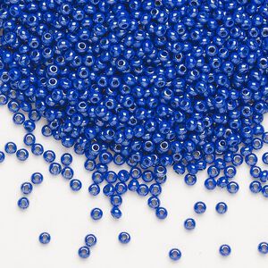 Seed bead, Preciosa Ornela Czech glass, pkg/500g, #11 rocaille, opaque luster blue, (38060).