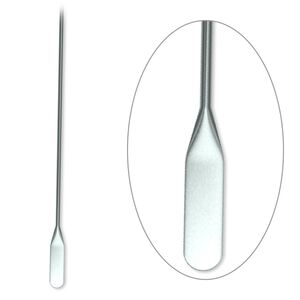 Paddle pin, gunmetal-plated brass, 2-inch teardrop style, 22 gauge. Sold per pkg of 100.
