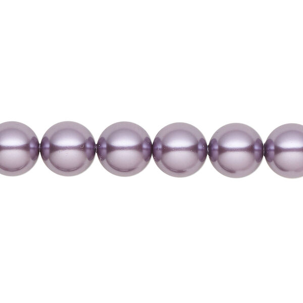 Pearl 50pk light amethyst pearl, Crystal Passions® 8mm round 5810 image number 0