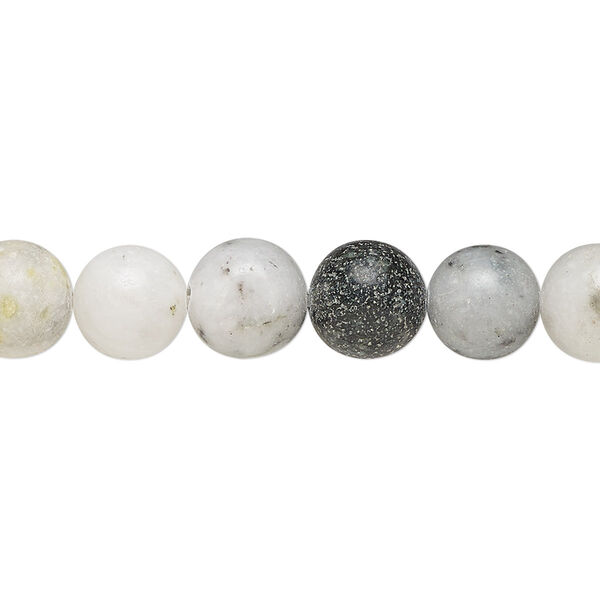 Bead, mountain "jade" (natural), 6-9mm round, C grade. Sold per 15-inch strand. image number 0