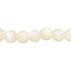 Mother-of-pearl shell 1pkg1, round bead 15 inch 7-8mm image number 0
