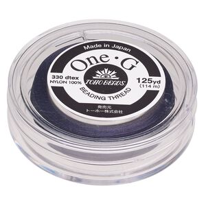 Thread, One-G™, nylon, pkg/125 yards, navy, size 0.