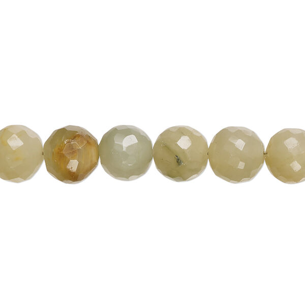 Bead, cat's eye quartz (natural), 8-9mm hand-cut faceted round with 0.4-1.4mm hole, B grade, Mohs hardness 7. Sold per 8-inch strand, approximately 25 beads. image number 0