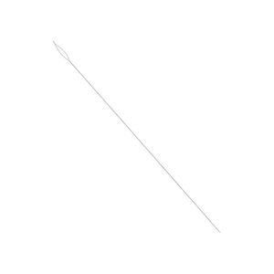 Needle, Beadalon®, stainless steel, pkg/4, 5 inches, extra fine, 0.24mm width, collapsible-eye twisted wire.