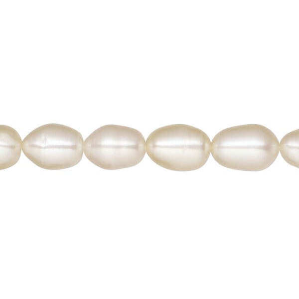 Pearl 1pkg1 freshwater, rice natural peach, 15.5-16 inch 6-7mm cultured image number 0