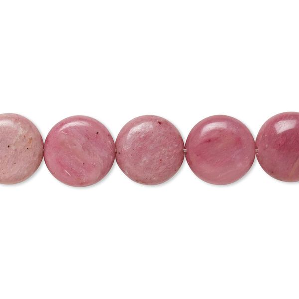 Rhodonite 1pkg1, flat round bead natural 8 inch 11mm image number 0