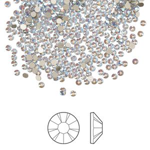 Flat back 144pk light sapphire opal AB foil back, Preciosa MAXIMA Czech crystal rhinestone 1.7-1.9mm chaton rose round SS5