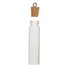 Component, glass / cork / nickel-finished steel, clear, 45x11mm bottle with stopper and screw eye. Sold per pkg of 10. image number 2