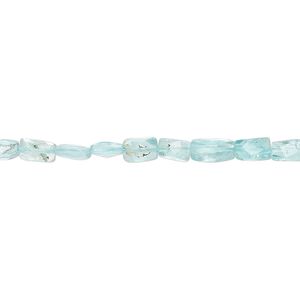 Bead, apatite (natural), 4x3mm-7x4mm hand-cut faceted rectangle, C grade, Mohs hardness 5. Sold per 13-inch strand.