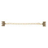 End bar, antique gold-finished "pewter" (zinc-based alloy), 32x13mm with 13x6mm 3-strand rectangle and 3-inch extender chain with lobster claw clasp. Sold per pkg of 6. image number 0