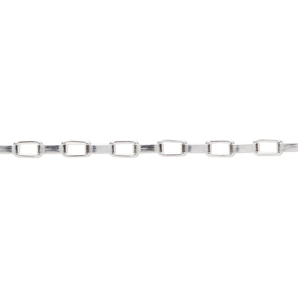 Chain, stainless steel, 2.5mm rectangular box. Sold per 5-foot section. image number 0