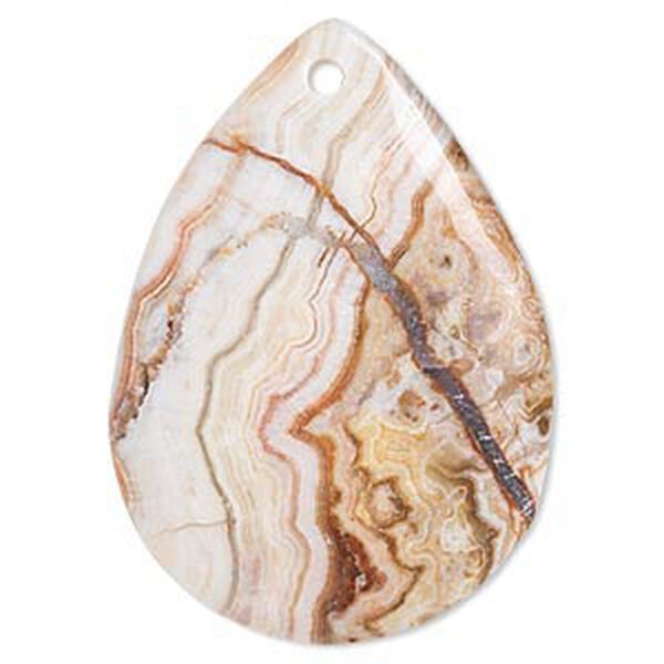 Focal, Italian "onyx" (natural), 47x34mm teardrop, B grade, Mohs hardness 3. Sold individually. image number 0