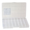 Organizer box, The Beadery®, 1pkg1, plastic, clear, 13-3/4 x 8-1/2 x 8-1/3 inches with 32 fixed compartments (2176). image number 2