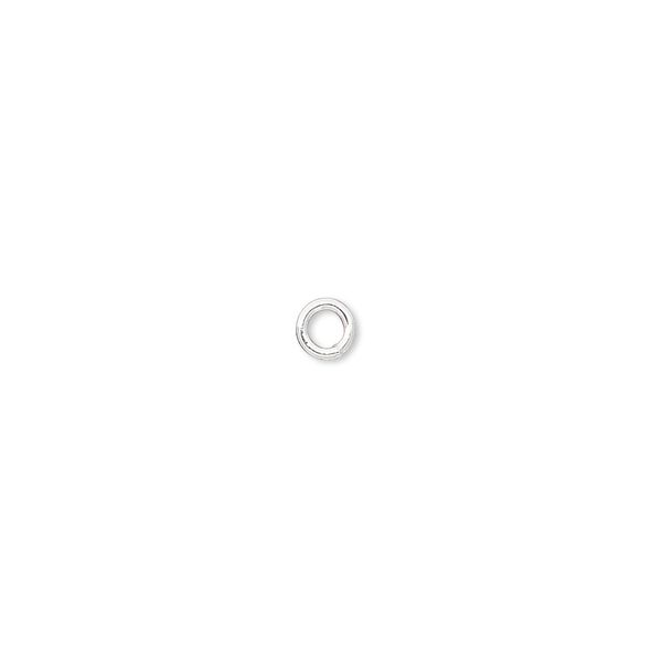 Jump ring, sterling silver-filled, 4mm soldered round, 2.4mm inside diameter, 20 gauge. Sold per pkg of 20. image number 0