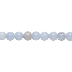 Angelite 1pkg1, round bead 15.5-16 inch 6mm