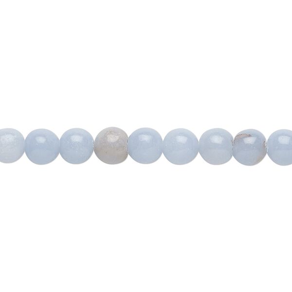 Angelite 1pkg1, round bead 15.5-16 inch 6mm image number 0