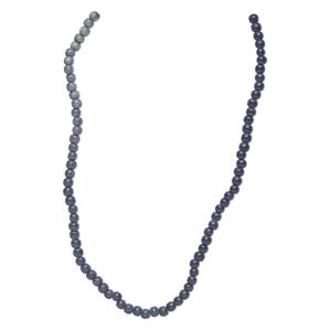 Bead, Taiwanese cheesewood (dyed / waxed), black ombre, 6mm round. Sold per pkg of (2) 15-1/2" to 16" strands.