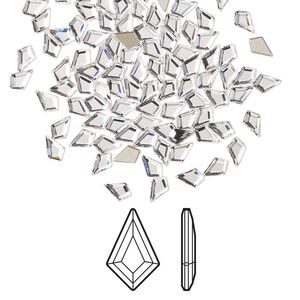 Flat back 720pk crystal clear foil back, Preciosa MAXIMA Czech crystal rhinestone 6.4x4.2mm kite
