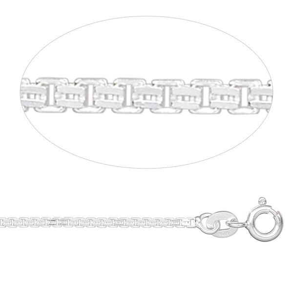 Chain, sterling silver, 1.4mm double Venetian box, 20 inches. Sold individually. image number 0