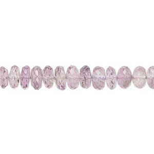 Lavender amethyst 1pkg1, hand-cut micro-faceted rondelle bead natural 9 inch 6x3mm-7x6mm