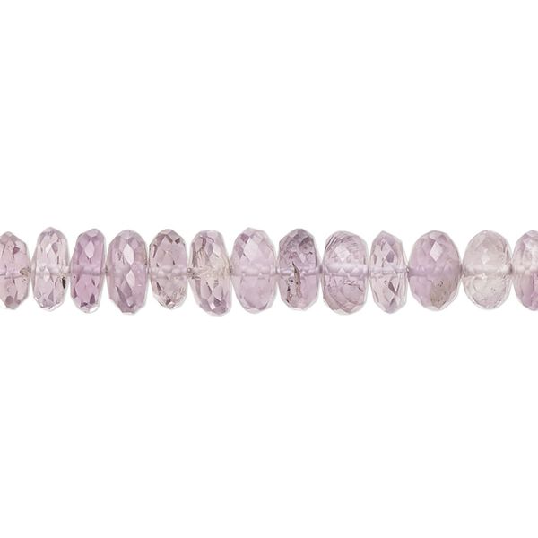 Lavender amethyst 1pkg1, hand-cut micro-faceted rondelle bead natural 9 inch 6x3mm-7x6mm image number 0