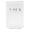 Earring / necklace card, plastic, frosted light blue, 3-1/2 x 2-inch rectangle. Sold per pkg of 100. image number 2